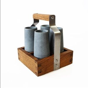 Home Vodka Shooter Set with Ash Caddy